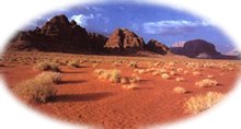 Wadi Rum's (moonscape) terrain